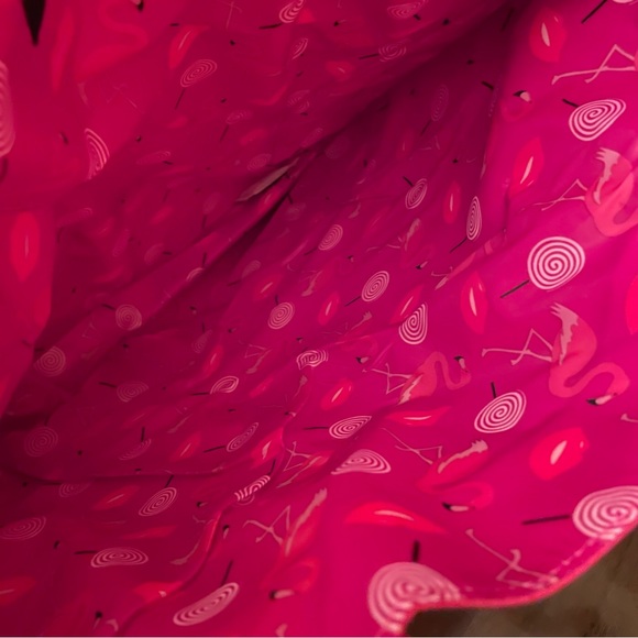 NWT Lancome Makeup Orange and Pink Lined Large Canvas Tote Bag - Picture 9 of 9